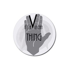 It s A Vulcan Thing Rubber Round Coaster (4 Pack)  by Howtobead