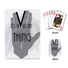 Vulcan Thing Playing Card by Howtobead