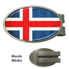 Iceland Flag Money Clips (oval)  by Valentinaart