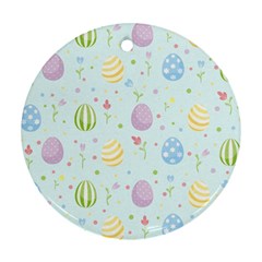 Easter Pattern Round Ornament (two Sides) by Valentinaart