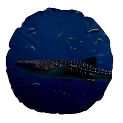 Whale Shark 1 Large 18  Premium Flano Round Cushions by trendistuff