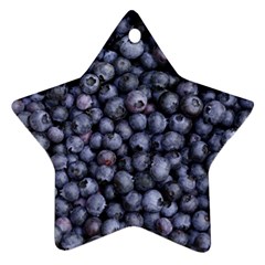 Blueberries 3 Star Ornament (two Sides) by trendistuff