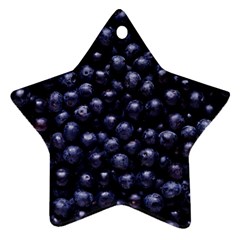 Blueberries 4 Star Ornament (two Sides) by trendistuff