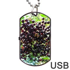 Elderberries Dog Tag Usb Flash (one Side) by trendistuff