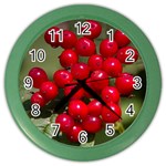 RED BERRIES 2 Color Wall Clocks