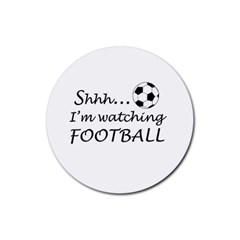 Football Fan  Rubber Coaster (round)  by Valentinaart