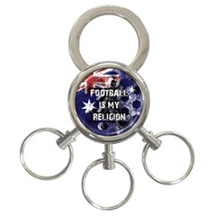 Football Is My Religion 3-ring Key Chains by Valentinaart