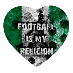 Football Is My Religion Ornament (heart) by Valentinaart