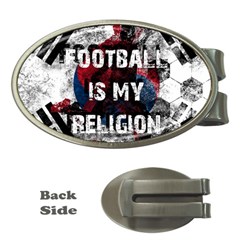 Football Is My Religion Money Clips (oval)  by Valentinaart