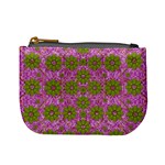 Paradise Flowers In Bohemic Floral Style Mini Coin Purses Front