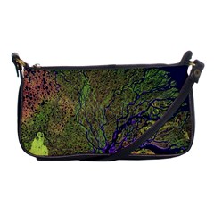 Lena River Delta A Photo Of A Colorful River Delta Taken From A Satellite Shoulder Clutch Bags