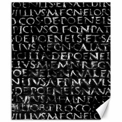 Antique Roman Typographic Pattern Canvas 8  X 10  by dflcprints