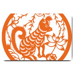 Chinese Zodiac Dog Large Doormat  by Sapixe