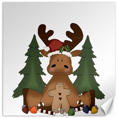 Christmas Moose Canvas 20  X 20   by Sapixe