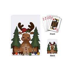 Christmas Moose Playing Cards (mini)  by Sapixe