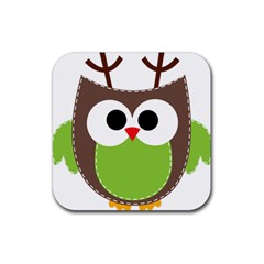 Clip Art Animals Owl Rubber Coaster (square)  by Sapixe