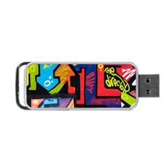 Urban Graffiti Movie Theme Productor Colorful Abstract Arrows Portable Usb Flash (one Side) by genx