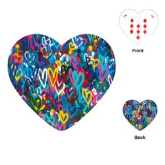 Graffiti Hearts Street Art Spray Paint Rad Playing Cards (heart)  by genx