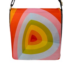 Graffiti Orange Lime Power Blue And Pink Spherical Abstract Retro Pop Art Design Flap Messenger Bag (l)  by genx