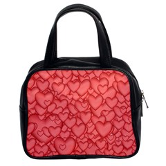 Background Hearts Love Classic Handbags (2 Sides) by Nexatart