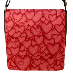 Background Hearts Love Flap Messenger Bag (s) by Nexatart