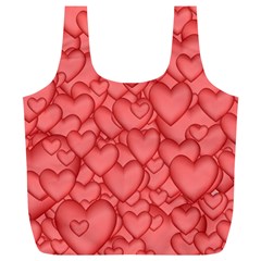 Background Hearts Love Full Print Recycle Bags (l)  by Nexatart