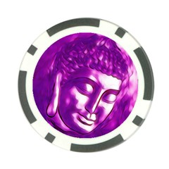 Purple Buddha Art Portrait Poker Chip Card Guard (10 Pack) by yoursparklingshop