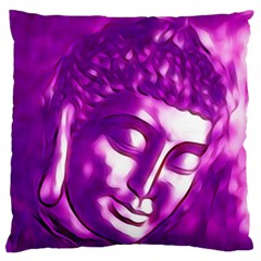 Purple Buddha Art Portrait Standard Flano Cushion Case (one Side)