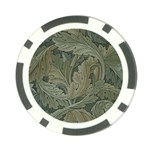 Vintage Background Green Leaves Poker Chip Card Guard (10 pack) Back