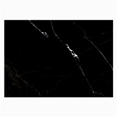 Black Marble Tiles Rock Stone Statues Large Glasses Cloth (2-side) by Nexatart
