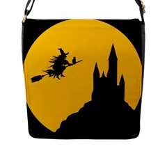 Castle Cat Evil Female Fictional Flap Messenger Bag (l) 