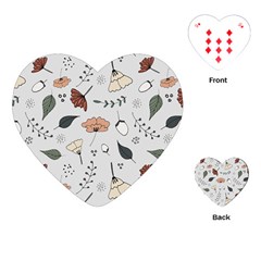 Grey Toned Pattern Playing Cards (heart) 