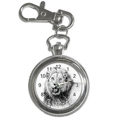 Lion Wildlife Art And Illustration Pencil Key Chain Watches by Nexatart