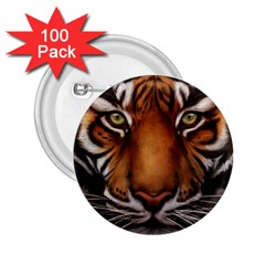 The Tiger Face 2 25  Buttons (100 Pack)  by Nexatart