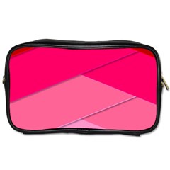 Geometric Shapes Magenta Pink Rose Toiletries Bags