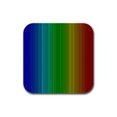 Spectrum Colours Colors Rainbow Rubber Square Coaster (4 Pack) 