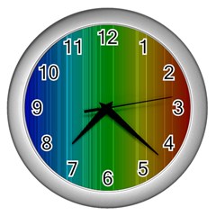 Spectrum Colours Colors Rainbow Wall Clocks (silver) 