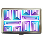 Geometric 3d Metallic Aqua Purple Cigarette Money Cases