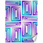 Geometric 3d Metallic Aqua Purple Canvas 18  x 24  