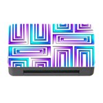 Geometric 3d Metallic Aqua Purple Memory Card Reader with CF