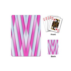 Geometric 3d Design Pattern Pink Playing Cards (mini) 