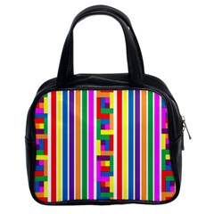 Rainbow Geometric Design Spectrum Classic Handbags (2 Sides)