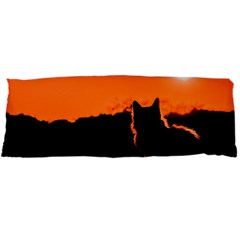 Sunset Cat Shadows Silhouettes Body Pillow Case Dakimakura (two Sides)