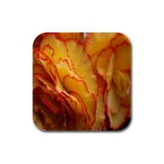 Flowers Leaves Leaf Floral Summer Rubber Square Coaster (4 Pack) 