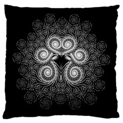 Fractal Filigree Lace Vintage Large Flano Cushion Case (two Sides) by Nexatart