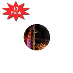 Dubai Burj Al Arab Hotels New Years Eve Celebration Fireworks 1  Mini Magnet (10 Pack)  by Sapixe