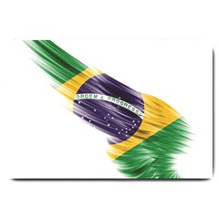 Flag Of Brazil Large Doormat  by Sapixe