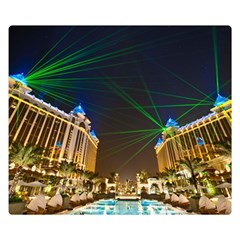Galaxy Hotel Macau Cotai Laser Beams At Night Double Sided Flano Blanket (small)  by Sapixe