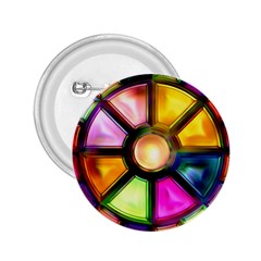 Glass Colorful Stained Glass 2 25  Buttons by Sapixe