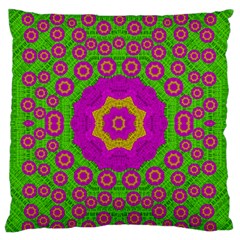 Decorative Festive Bohemic Ornate Style Standard Flano Cushion Case (two Sides) by pepitasart